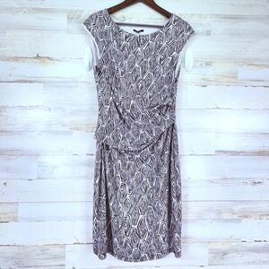JACOB Dress Black White Stretchy‎ Geometric Print Sleeveless Vintage Size L